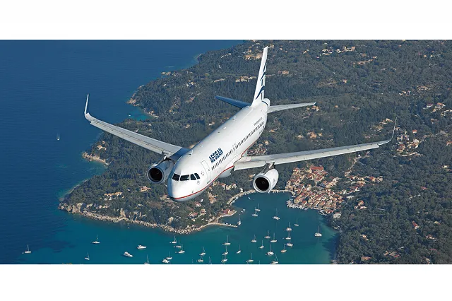 picture of a plane flying over an island