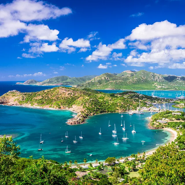 Looking across Antigua