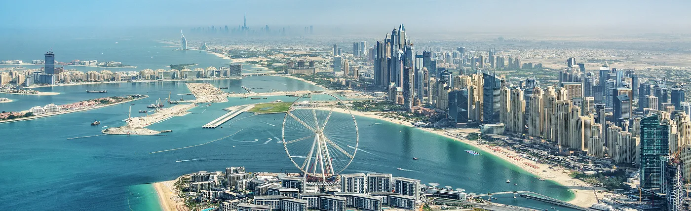 looking down on Dubai