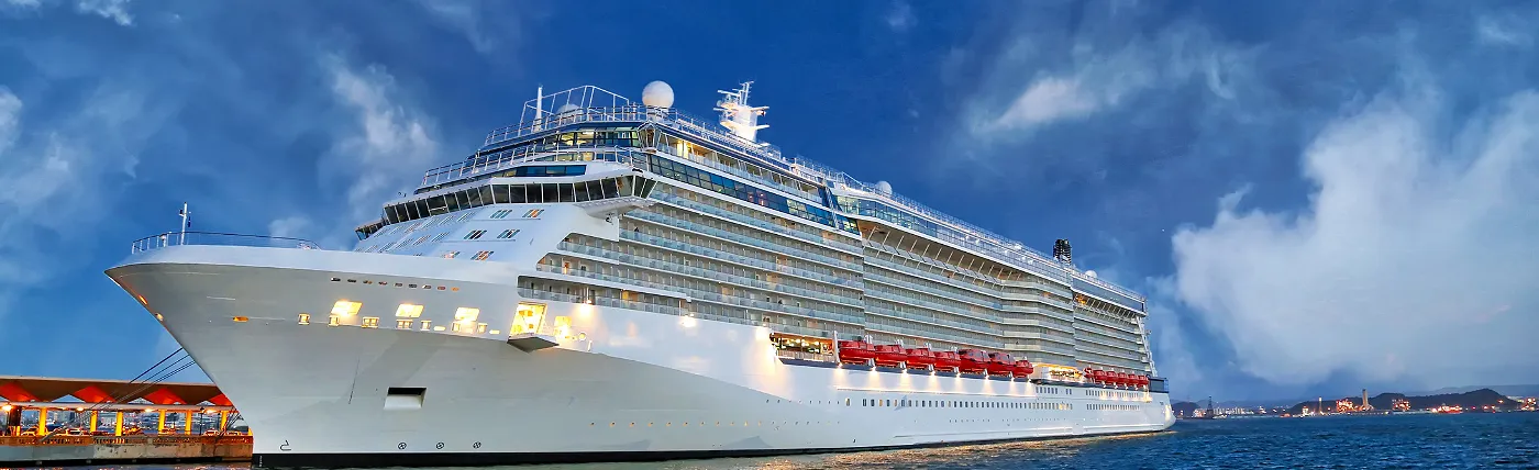 a cruise ship docked