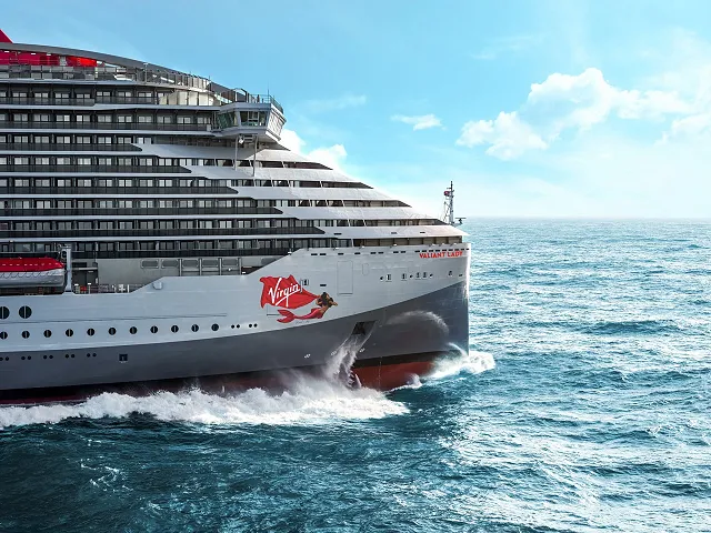 the front of a cruise ship from the side
